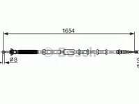 Cablu frana mana ALFA ROMEO MITO 955 BOSCH 1987477978