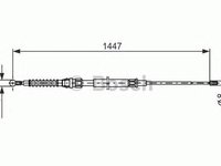 Cablu frana mana AUDI A3 8P1 BOSCH 1987477958