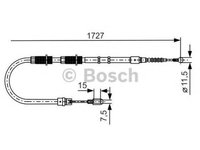 Cablu frana mana AUDI A4 Avant 8E5 B6 BOSCH 1987477259