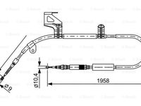 Cablu frana mana AUDI A6 4A C4 BOSCH 1987477603