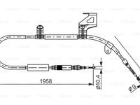 Cablu frana mana AUDI A6 4A C4 BOSCH 1987477604
