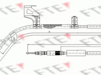 Cablu frana mana AUDI A6 Avant 4B5 C5 FTE FBS02072 PieseDeTop