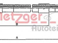 Cablu frana mana BMW 3 Cabriolet E30 METZGER 10.423