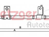 Cablu frana mana CHEVROLET AVEO hatchback T250 T255 METZGER 17.3505A