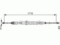 Cablu frana mana CITROEN C3 Pluriel HB BOSCH 1987477599