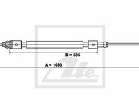 Cablu frana mana CITROEN C3 Pluriel HB TEXTAR 44036000 PieseDeTop