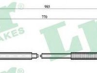 Cablu frana mana CITROEN C4 Picasso I UD LPR C0759B