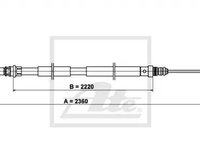 Cablu frana mana CITROEN C8 EA EB TEXTAR 44013000 PieseDeTop