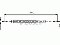 Cablu frana mana CITROEN DS3 Cabriolet BOSCH 1987482315