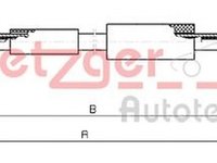 Cablu frana mana CITROEN ZX N2 METZGER 10.6027