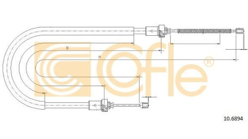 Cablu frana mana Dacia Duster Cofle 106894, p