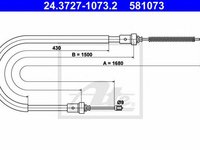 Cablu frana mana DACIA LOGAN II ATE 24372710732