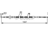 Cablu frana mana DAEWOO NUBIRA Wagon KLAN BOSCH 1987482354