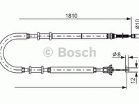 Cablu frana mana FIAT DOBLO Cargo 223 BOSCH 1987477723