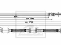 Cablu frana mana FIAT DOBLO Cargo 223 TEXTAR 44020400 PieseDeTop