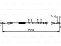 Cablu frana mana FIAT DUCATO bus 250 290 BOSCH 1987482447