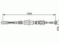 Cablu frana mana FIAT DUCATO caroserie 290 BOSCH 1987477420