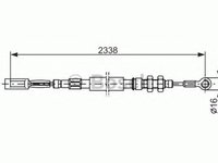 Cablu frana mana FIAT DUCATO caroserie 290 BOSCH 1987477419