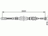 Cablu frana mana FIAT DUCATO Panorama 290 BOSCH 1987477421