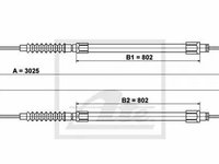 Cablu frana mana FIAT DUCATO platou sasiu 230 TEXTAR 44019100 PieseDeTop