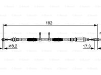 Cablu frana mana FIAT DUCATO platou sasiu 250 290 BOSCH 1987482450