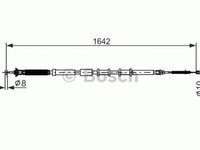 Cablu frana mana FIAT GRANDE PUNTO 199 BOSCH 1987477974