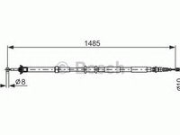 Cablu frana mana FIAT PANDA 169 BOSCH 1987477971