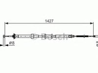 Cablu frana mana FIAT PANDA 312 312 BOSCH 1987482392