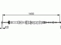 Cablu frana mana FIAT PANDA Van 169 BOSCH 1987482199