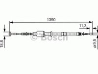 Cablu frana mana FIAT TIPO 160 BOSCH 1987477088