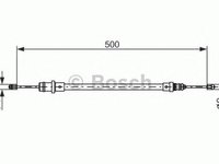 Cablu frana mana FIAT ULYSSE 220 BOSCH 1987477565