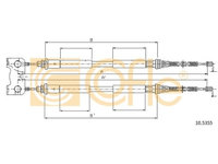 Cablu frana mana Ford Escort (Gal, Aal, Abl) Cofle 105355, parte montare : spate