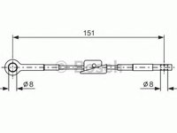 Cablu frana mana FORD ESCORT V GAL BOSCH 1987477367