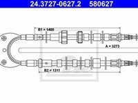 Cablu frana mana FORD ESCORT V GAL TEXTAR 44023900