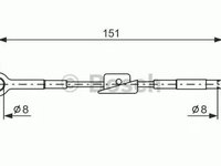 Cablu frana mana FORD ESCORT VI Cabriolet ALL BOSCH 1987477367 PieseDeTop