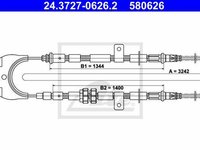 Cablu frana mana FORD FIESTA III GFJ TEXTAR 44022500