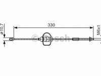 Cablu frana mana FORD FOCUS DAW DBW BOSCH 1987482121