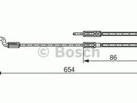 Cablu frana mana FORD GALAXY WGR BOSCH 1987477833 PieseDeTop