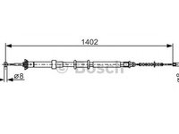 Cablu frana mana FORD KA RU8 BOSCH 1987482241