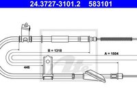 Cablu frana mana HYUNDAI ATOS MX ATE 24372731012