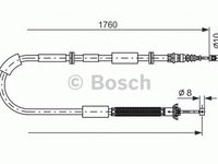 Cablu frana mana LANCIA DELTA III 844 BOSCH 1987482239