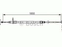 Cablu frana mana LAND ROVER RANGE ROVER III LM BOSCH 1987482255