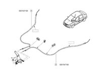 CABLU FRANA MANA Logan/Sandero(1680MM) RENAULT 6001547168 <br>