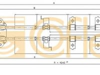 Cablu frana mana MAZDA 6 GG COFLE 17.0587