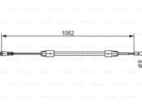 Cablu frana mana MERCEDES-BENZ A-CLASS W168 BOSCH 1987482538