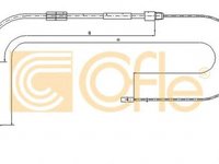 Cablu frana mana MERCEDES-BENZ A-CLASS W168 COFLE 10.933