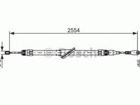 Cablu frana mana MERCEDES-BENZ C-CLASS W202 BOSCH 1987477699