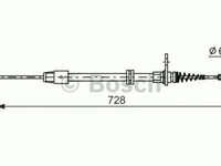 Cablu frana mana MERCEDES-BENZ C-CLASS W204 BOSCH 1987482301 PieseDeTop