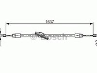 Cablu frana mana MERCEDES-BENZ C-CLASS W204 BOSCH 1987482330