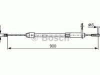 Cablu frana mana MERCEDES-BENZ CLK Cabriolet A209 BOSCH 1987477847